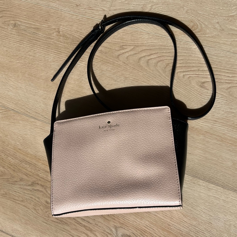 Kate Spade small crossbody pink and black purse